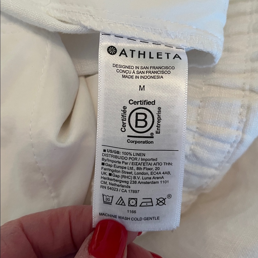 Athleta Linen High Rise Ankle Pants - Picture 8 of 9